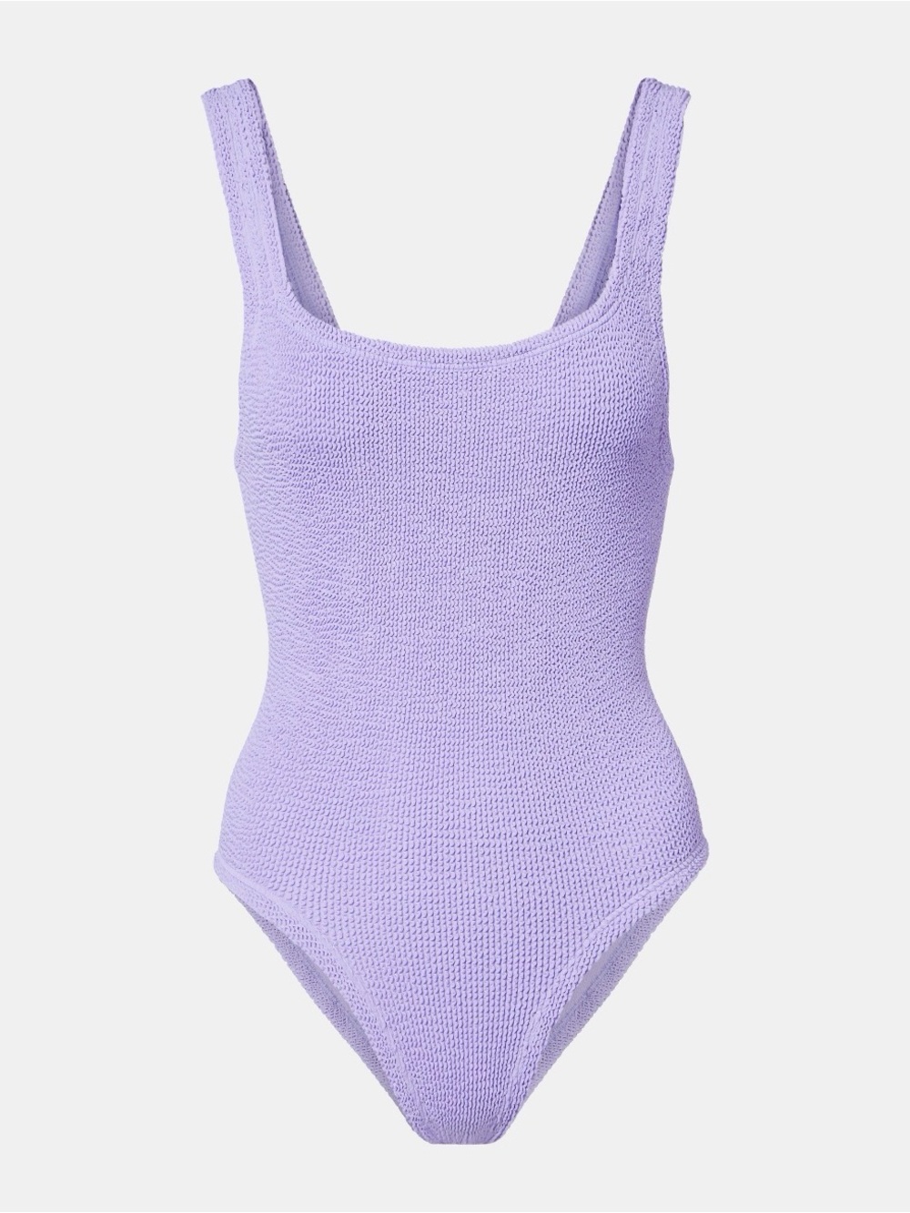 Hunza G Lavender Textured One-Piece Swimsuit